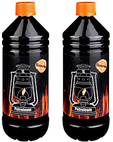 Flameup Petroleum für Petroleumheizung, -ofen oder Lampe, 2 L hochreines Kerosin zur Verbrennung in Kamin, Heizung oder Lampe, verbrennt rückstandsfrei und geruchlos
