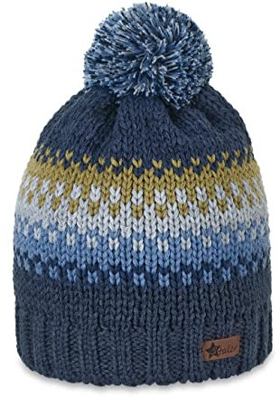 Sterntaler Baby - Jungen Mütze Baby Bommelstrickmütze Farbverlauf, marine, 51