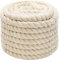Abio Corde en coton 16 mm, 20 m, blanche, pour macramé, décoration de jardin, balcon, maison, 16 mm, 20 m