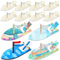 Tundwhite 12 Stück DIY Holz Segelboot Set für Kinder, Holz Segelboot Bausatz Kinder, DIY Malerei Holzboot für Förderung der Praktischen Fähigkeiten und des Kreativen Denkens