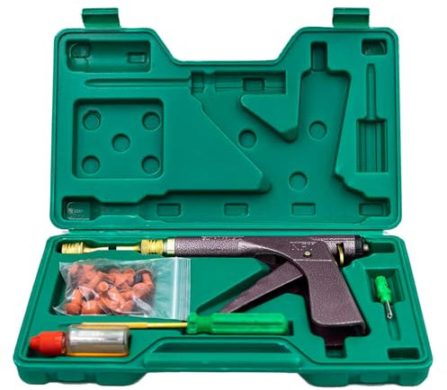 LUTIFIX Reifenreparaturwerkzeuge, Vakuum-Reparatur-Werkzeugsatz für schlauchlose Motorradreifen mit 32-teiligem Gummistopfen, Reifenstopfen-Pistole-Set für Motorräder, Dirtbikes, ATVs und Rasenmäher