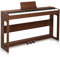 LEADZM 88 Tasten Digital Piano, Voll Gewichtete Tastatur, E-Piano mit MIDI-USB, Audio Bluetooth und Stereolautsprechern, 128 Töne und Rhythmen, 3-Pedal-System (Schwarze Walnussfarbe)