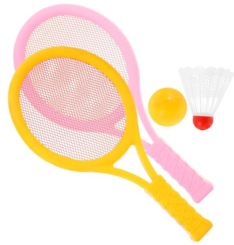 MOBUTOFU Kinder Badminton Set 2 Schläger & 2 Federbälle Outdoor Spielzeug Für Sport & Spiel Zufällige Farbe Leicht & Ideal Für Einsteiger & Kinder