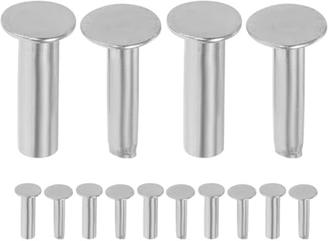 PRETYZOOM 7 par handtag för köksknivar tunga pennor nöthandtag knivhandtag fästelement gör-det-själv kökskniv handtagstift av rostfritt stål handtagsskruvar av metall rostfritt stål silver