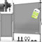 tillvex® Klemmmarkise Senkrechtmarkise 150x310cm Grau mit Handkurbel ohne Bohren | Sichtschutz Ausziehbar & Blickdicht | Vertikalmarkise Balkon Terrasse Garten | Sichtschutzrollo Wetterfest