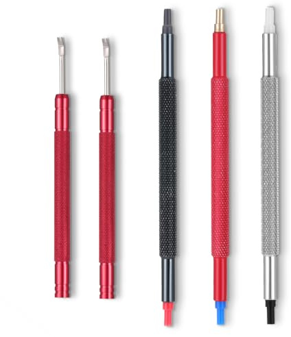 Aeaocvo 5 Pcs Watch Hands Repair Tool Kit, Stainless Steel Watch Hand Setting Tool, Pusher Set, Pointer Adjustment Tool