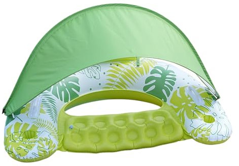 Piscine flottante pour adultes, îles de natation gonflables avec baldaquin, fauteuil d'eau, eaux de baignade, extérieur, loisirs, personnes