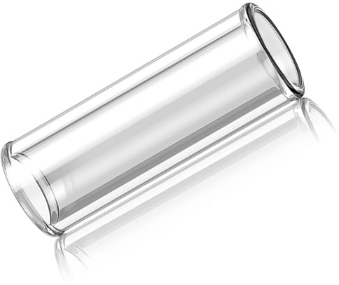 Extra Large Borosilicate Glass Guitar Slide for Electric & Acoustic Guitars, 30mm OD 70mm Length, Smooth Mouth Comfort Fit for Beginners & Pros