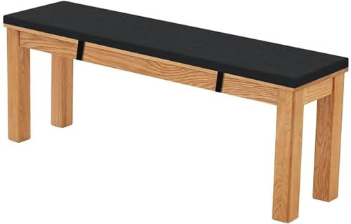 Bänkdyna for trädgård 120 cm/150 cm/100 cm/180 cm x 50 cm/40 cm/30 cm/25 cm - 2/3-sitsig halkfri sittdyna inomhus for ölbänk, burspråk, uteplats, långstolar, gungor(Svart,140x20x5cm)