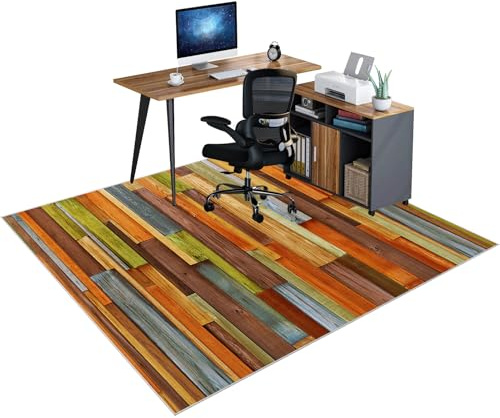 Alfombra Protector Suelo Silla Ruedas, Alfombra para Protección de Suelos Duros, Alfombrilla para Silla de Oficina Gaming, Tapete Protector de Suelo antiarañazos, Alfombra Silla Ruedas 70 x 100 cm