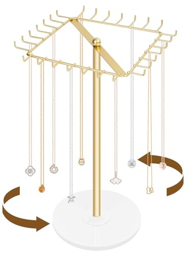 MOFASVIGI Jewellery Stand Organiser, Gold Jewellery Organiser Necklace Holder Display for Earring, Bracelet