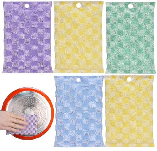Genérico Trapos para Lavar Platos Que no Rayan - Fregador de ollas | Toallitas absorbentes Reutilizables Multiusos para encimera, Estufa de Camping, Placa de Vidrio, Cocina