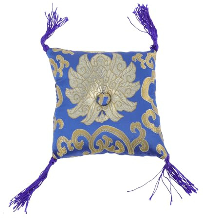 SAFIGLE Tappetino per Ciotola Sonora del Buddha Stile Nepal, Protezione e Fissaggio per Ciotola Sonora, Accessorio Decorativo per Meditazione Colore Casuale