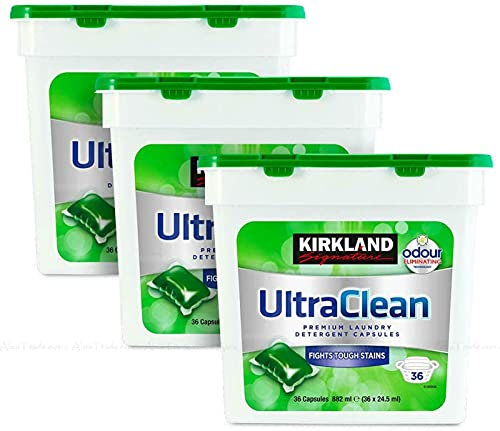 Kirkland Signature Ultra Clean Bio Detergent Laundry Pod Pack of 3 x 36 Capsules other