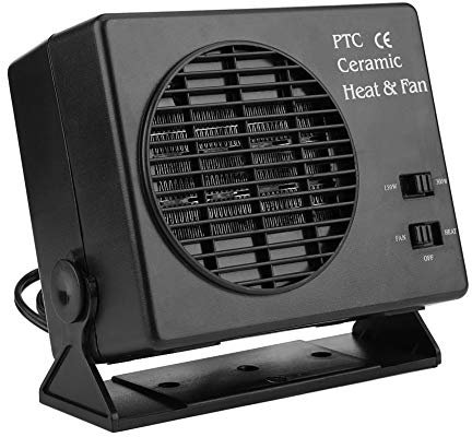 Ejoyous Portable Car Heating Defroster Demister, Universal Fast Car Defrosting Heater Fan High 300W Efficiency, 2 In 1 Car Heating Cooling Fan Warmer for Winter and Summer Low Noise Auto Heater 12V