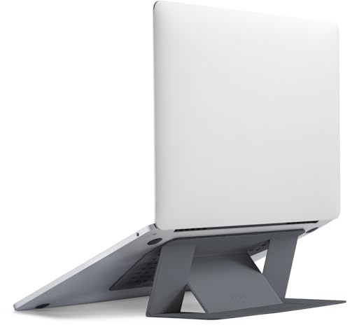 MOFT Support pour Ordinateur Portable, Support Laptop Adhésif Léger et Stable avec 2 Angles Réglables pour Bureau Voyage et Études, Compatible avec MacBook 11-16, Gris