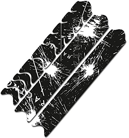 AlphaShield Fahrrad Rahmenschutz Kettenstreben Schutz Folie Aufkleber Rahmen Schutz Carbon MTB BMX Lackschutz Folie R161 (09 Racing Weiß)