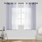 CUTEWIND Gardinen Kurz Farbverlauf Vorhänge mit Ösen Transparente Gardinen Tüll und Voil Dekoschal für Fenster Schlafzimmer Wohnzimmer 2er Set 137x138cm (HxB) Weiß Grau