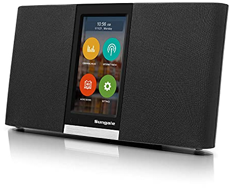 Sungale 2022 G3 Wi-Fi Internet Radio with Easy Operation Touch Screen, Latest Hardware, Connects to All Your Favorite Streaming Music and Internet Radio, Customizable App List, Runs Independently