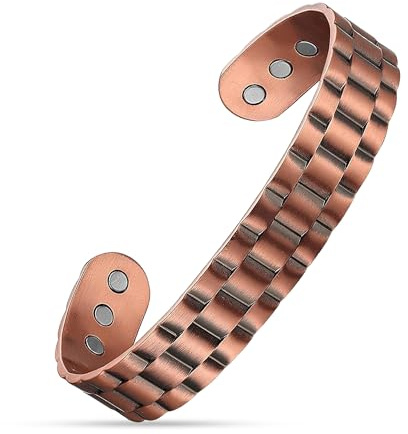 Wonder Care Handarmband i koppar för kvinnor och män|Koppararmband kvinnor|Magnetiskt koppararmband|Koppararmband för män, One Size, Metall, Skapad turkos