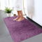 B&B Memory Foam Bath Mat - Beautiful Embossed Flora Design Non Slip Anti Mould Shower Mat Water Absorbent Toilet Pedestal Bathroom Mat - Door Mat 50 x 80 cm, Purple