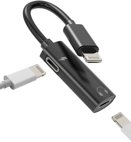 Adattatore Cavo Aux Auricolari Lightning Jack Cuffiette Ricarica per Apple iPhone 14 13 12 11 Pro Max 7 8 Plus X SE XS XR per iPad Air Cuffie Caricabatterie Accessori Musica Cavi Spinotto Sdoppiatore