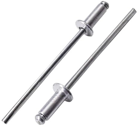 SKIR'CO Lot de 100 rivets aveugles en aluminium 3,0 x 10 mm, mandrin en acier, rivets pop à tête bombée DIN 7337