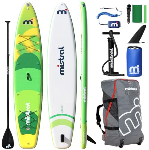 Mistral Inflatable Stand Up Paddle Board, 13'2x30x6 SUP, Touring & Race Board, Long-Distance Paddle iSUP, Paddle, Leash, Pump, Fin, Backpack, Durable iSUP