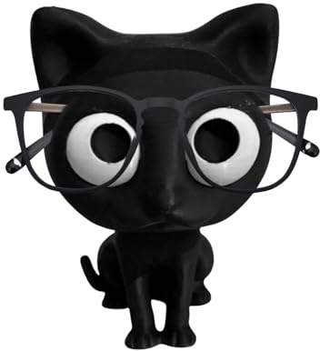 Soporte para gafas, soporte para gafas, hecho a mano, soporte para gatos, decoración para el hogar, escritorio, niños, cocina, fiesta, amigos