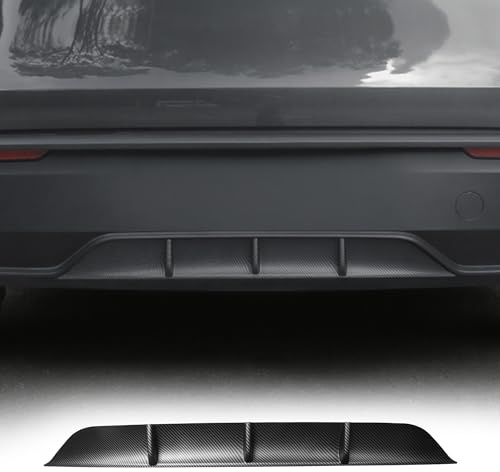 TOPABYTE Difusor Trasero para Tesla Model Y Juniper 2025-2026 Protector de Parachoques Trasero ABS, Moldura Decorativa para Maletero, Kit de Carrocería (Fibra de Carbono Mate)