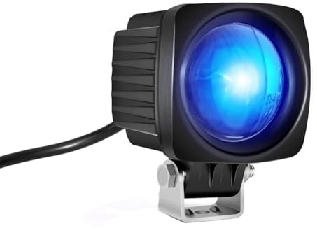 Fangxuee Luci di Sicurezza Quadrate A LED per Elevatori Blu DC 10-80V Luci di Backup per Elevatori Faretto di Avvertimento Pedonale per Magazzino da 3W