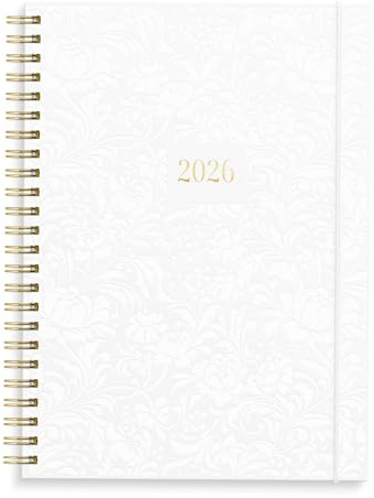 Burde Senator A5 Story Blanche 2026, Agenda A5 à Spirales – Organiseur Compact & Élégant, Planning Scolaire & Professionnel Daté, Journal Hebdomadaire, Couverture Rigide