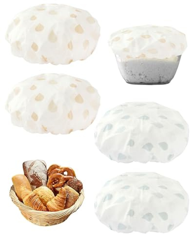 CULEB 4 Pcs Tapas para Fermentadora de Pan,Accesorios para Hornear Pan,Cubiertas Fermentación Elásticas,Accesorios Masa Madre para Fermentación y Horneado,Extra Resistente(2 Colores 28cm)
