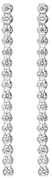 JOYELLE Orecchini Tennis Donna in Argento 925 - Orecchini Donna con Cubic Zirconia - Gioielli Made in Italy - Idea Regalo Compleanni, Anniversari, Festa Donna, Festa Mamma