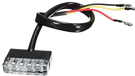 Zhuotop Mini feu arrière de frein rouge 12 V 5 LED pour moto, scooter, quad, vélo