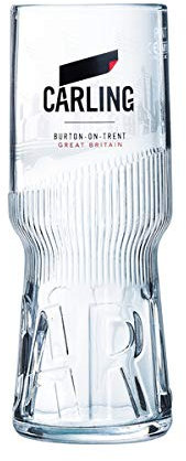 TUFF LUV Original Glass/Chalice Glass/Glasses/Barware CE 10oz for Carling Lager