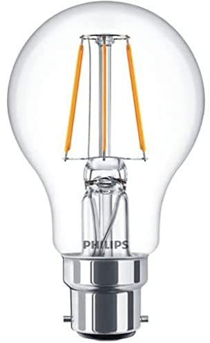 Philips Lampadina LED Goccia Filamento, Equivalente a 40 W Attacco B22, Luce Bianca Calda, non Dimmerabile