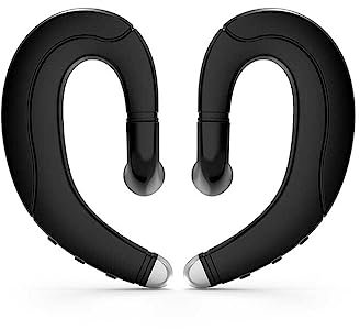 IOIUSKKU Auricolare a conduzione ossea Compatibile con Bluetooth IPX5 Impermeabile Wireless Indoor Outdoor Running Auricolare da Lavoro Singolo