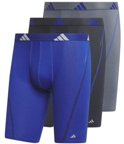 Performance Mesh Long Boxer Brief Underwear (3-Pack) for Active Sport and All Day Comfort, Soft Breathable Fabric