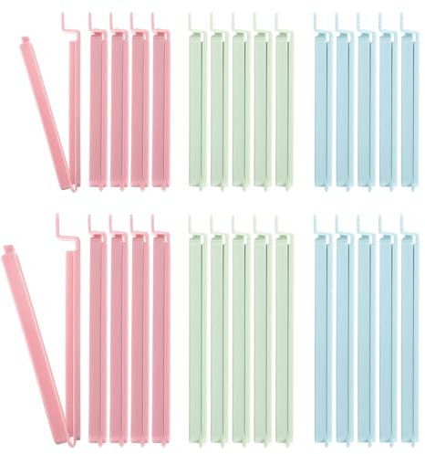 RosewineC 30 Stück Verschlussclips für Beutel, 12/15.5CM Tütenclips Langer Clip zum Verschließen Von Lebensmitteln Clips für Tüten Verschlussklammern Tüten Verschlussklemmen für Kaffee Nuss Kekssiegel