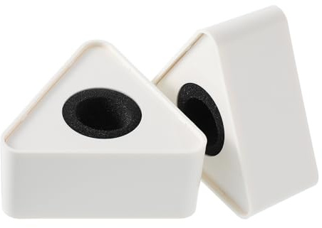 ULDIGI 2pcs Portable Abs Mic Logo Station Cube Shaped Microphone Flags Holder for Interview Broadcast Use Mic Clip