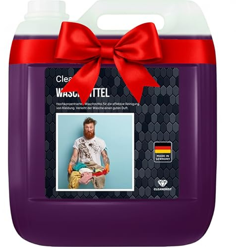 Cleanerist Black tvättmedel flytande för 175 mörka tvättningar, 5 l flytande tvättmedelkoncentrat för svart och mörk tvätt, XXL tvättmedel med frisk doft för 20-95 °C, istället för kapslar