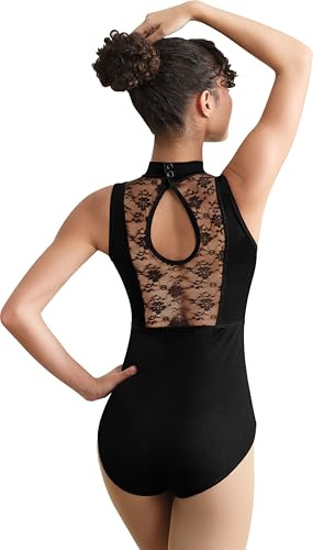 Mulnall Munall Women Turtleneck Lace Ballet Dance Leotard(23640-06-S)