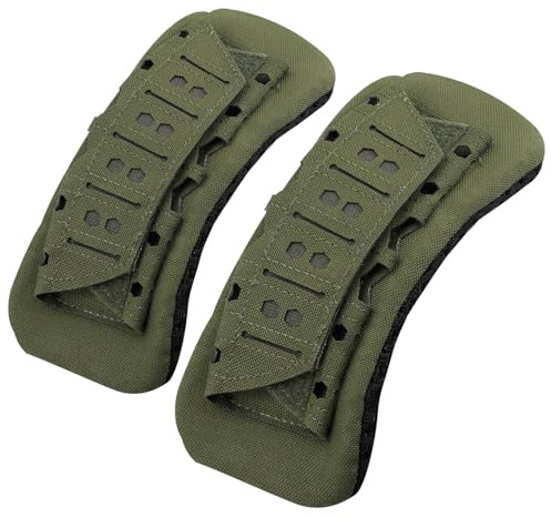 Modixun 2 Pack Shoulder Strap Pad, Breathable Backpack Strap Pads, Soft Mesh Cushion Shoulder Pads for Tactical Vest, Plate Carrier, Chest Rig, Sling Bag, Duffle Bag (Green)