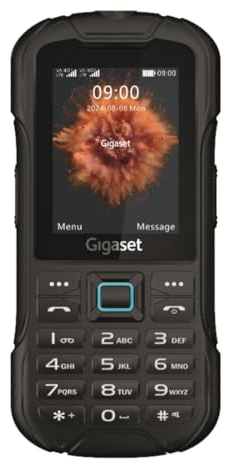 Gigaset GLX8 ACTIVE – Robustes 4G-Outdoor-Tastenhandy mit Walkie-Talkie-Funktion – Staub- & wasserdicht IP68 Schutzklasse – Dual SIM – ohne Vertrag – 2,4 Zoll LCD-Display, Schwarz/Petrol