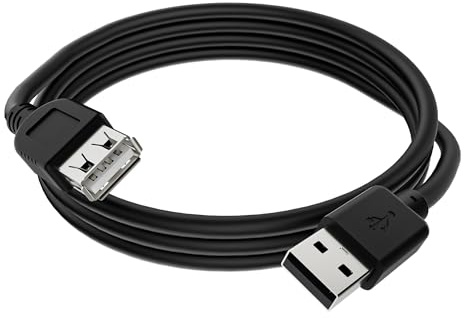 Mygatti 3 m USB 2.0 Verlängerungskabel,Schwarz Typ A Stecker auf Buchse Verlängerungskabeladapter,kompatibel mit Tastatur,Maus,Flash-Laufwerk,Festplatte und mehr