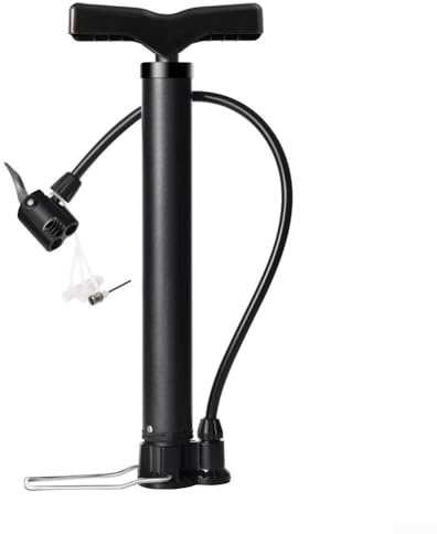 Bicycle Floor Pump with Pressure Gauge and 130PSI High Pressure Inflator, Aluminum and ABS Construction for Road and Mountain Bikes, Compatible with for french British and AV Valves