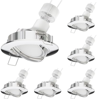 ledscom.de 6x LED infälld takspot CIRC krom vridbar GU4,914W 450lm varmvit