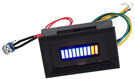 SaiDian 1Pcs 12V Universal Oil Scale Meter LED Oil Fuel Level Gauge Indicator for Motorcycle Car