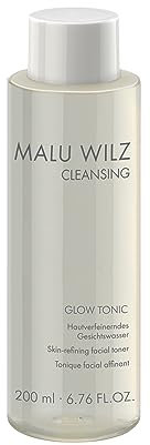 Malu Wilz Glow Tonic 200 ml I Gesichtswasser mit Milchsäure, Hyaluronsäure, Glycerin & Panthenol I Tonic mit Peeling-Effekt I Glättet die Haut I Vegan
